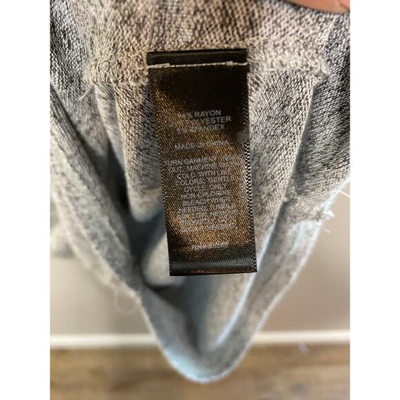 Express Dress Womens XS Grey Shift Shirt Dress Ruffle Sleeve Round Neck Casual - Picture 6 of 6